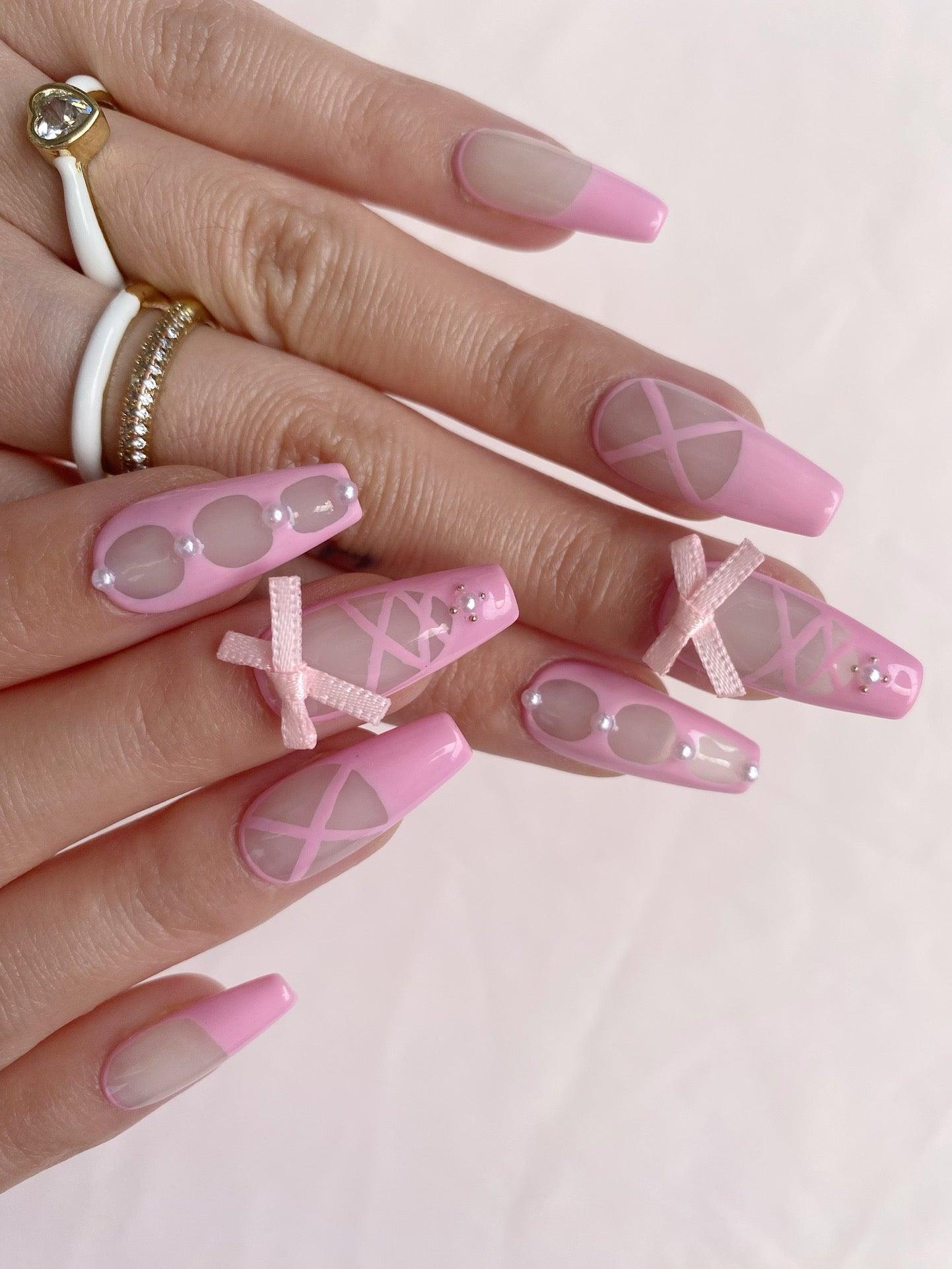Ballet Dream - GO2NAIL LONG SQUARE PressOnNails
