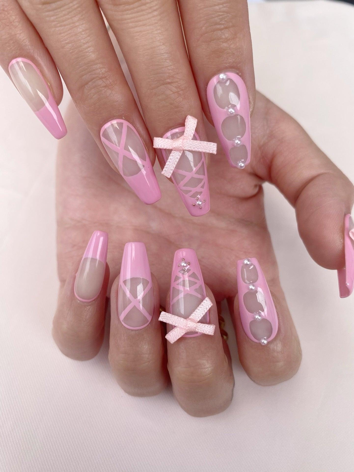 Ballet Dream - GO2NAIL LONG SQUARE PressOnNails