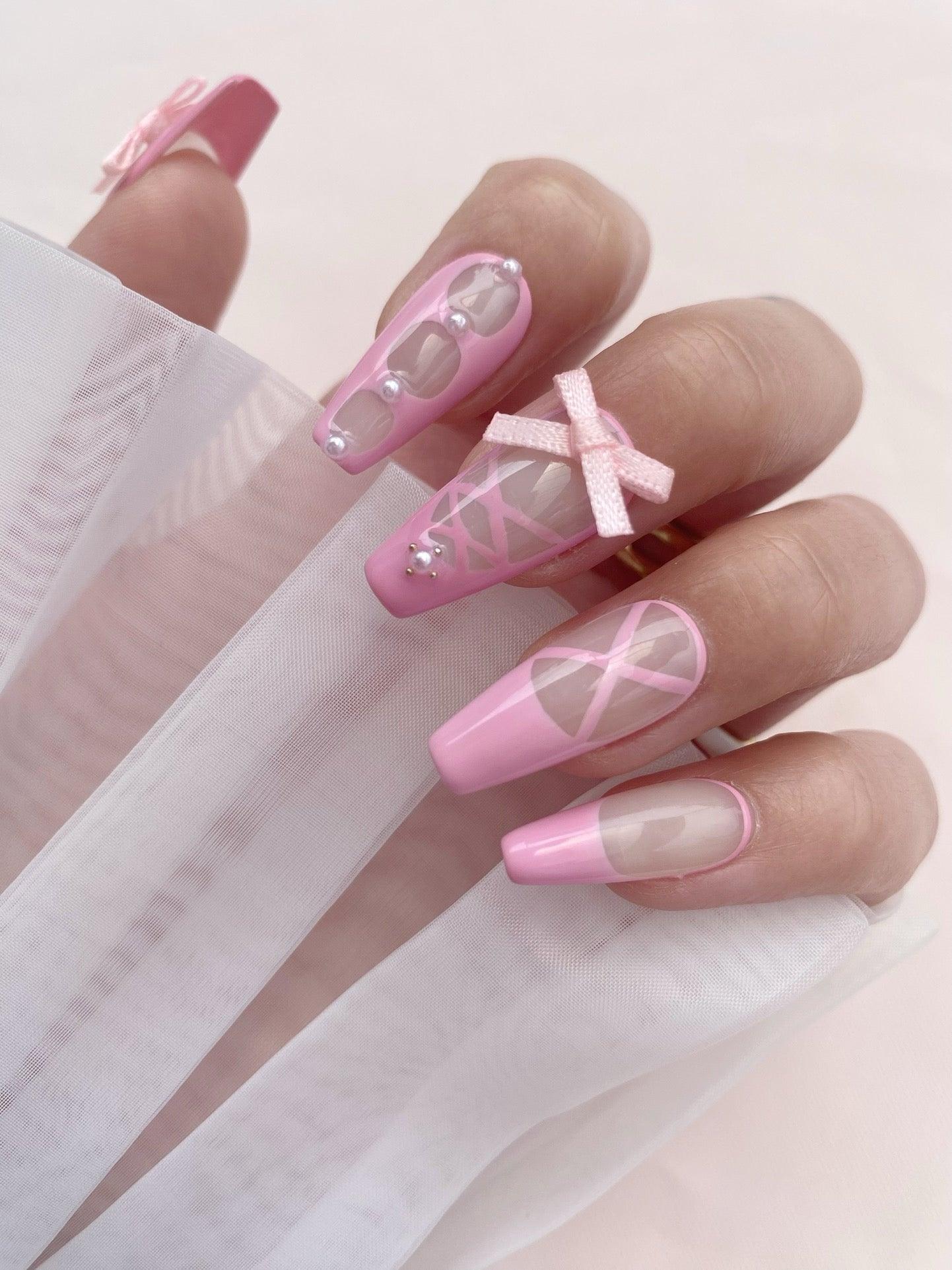 Ballet Dream - GO2NAIL LONG SQUARE PressOnNails