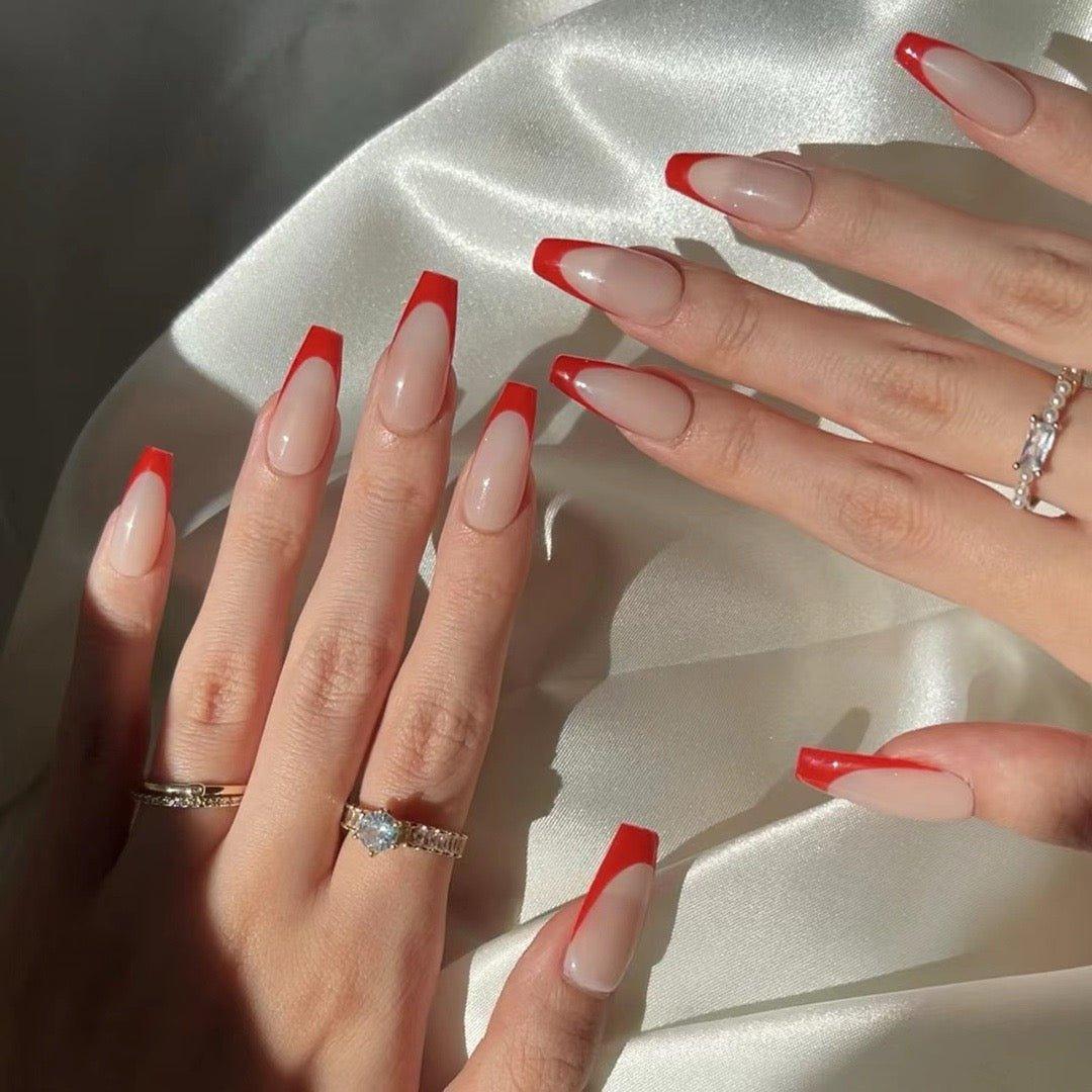 Fiery Kiss - GO2NAIL LONG COFFIN PressOnNails