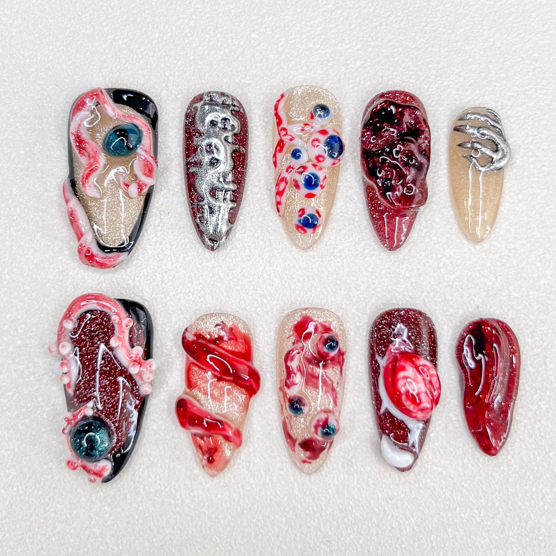 Fright Night - GO2NAIL LONG STILETTO PressOnNails