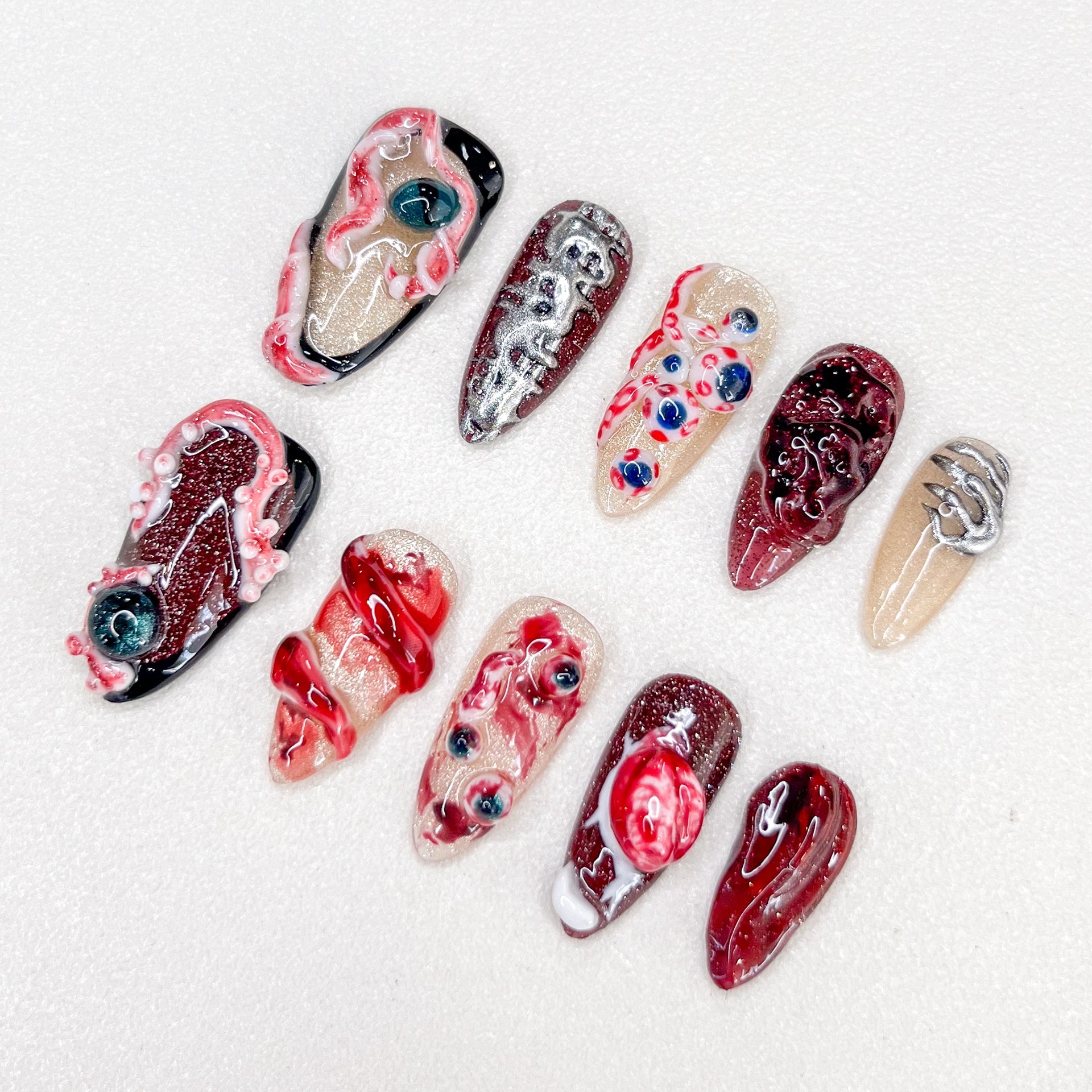 Fright Night - GO2NAIL LONG STILETTO PressOnNails