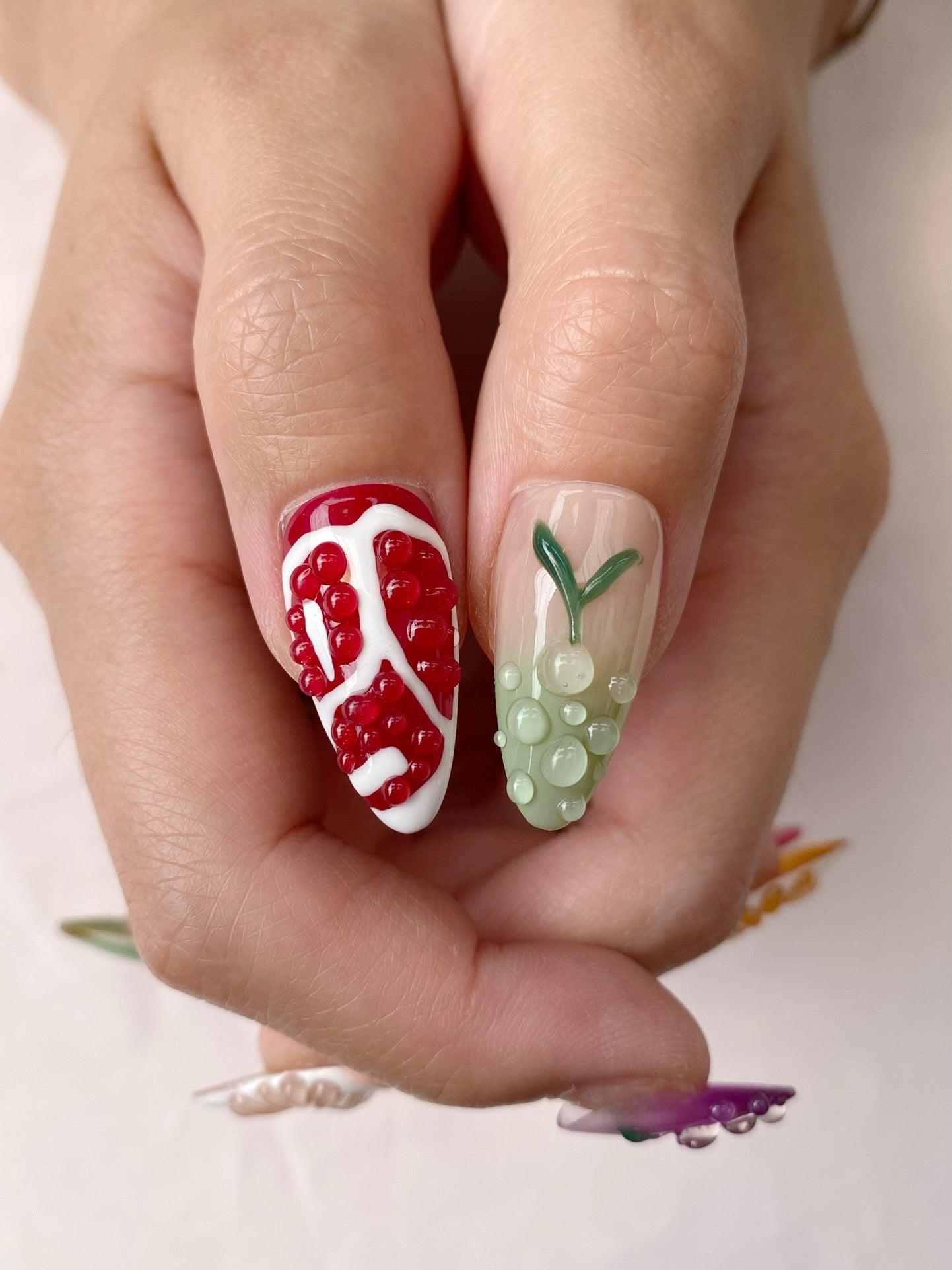 Fruit Fiesta - GO2NAIL MEDIUM ALMOND PressOnNails