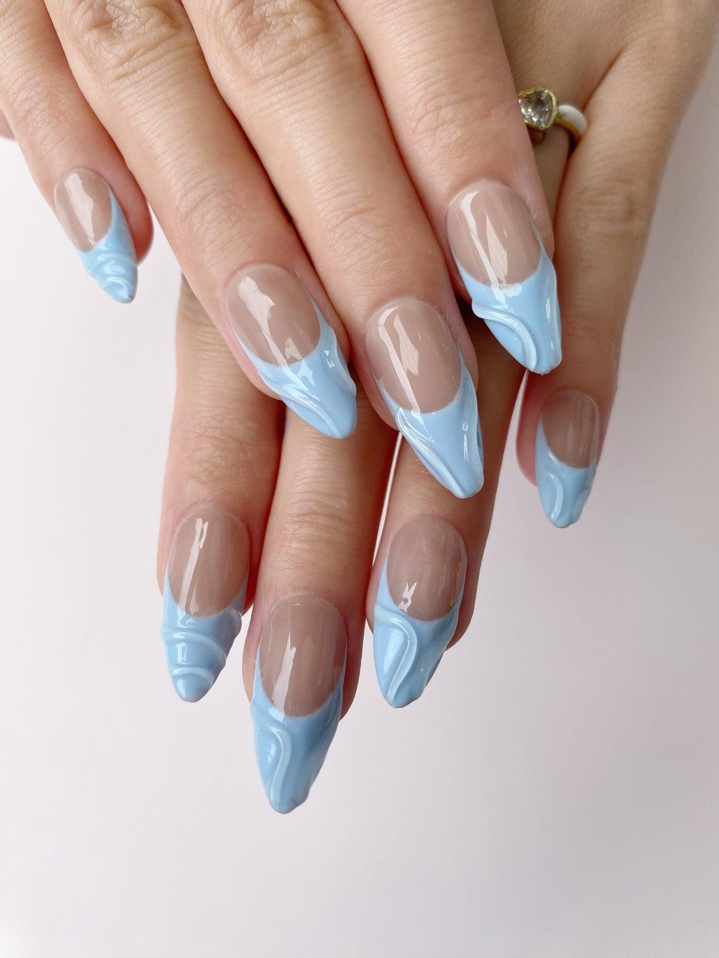 Ice Dream - GO2NAIL MEDIUM ALMOND PressOnNails
