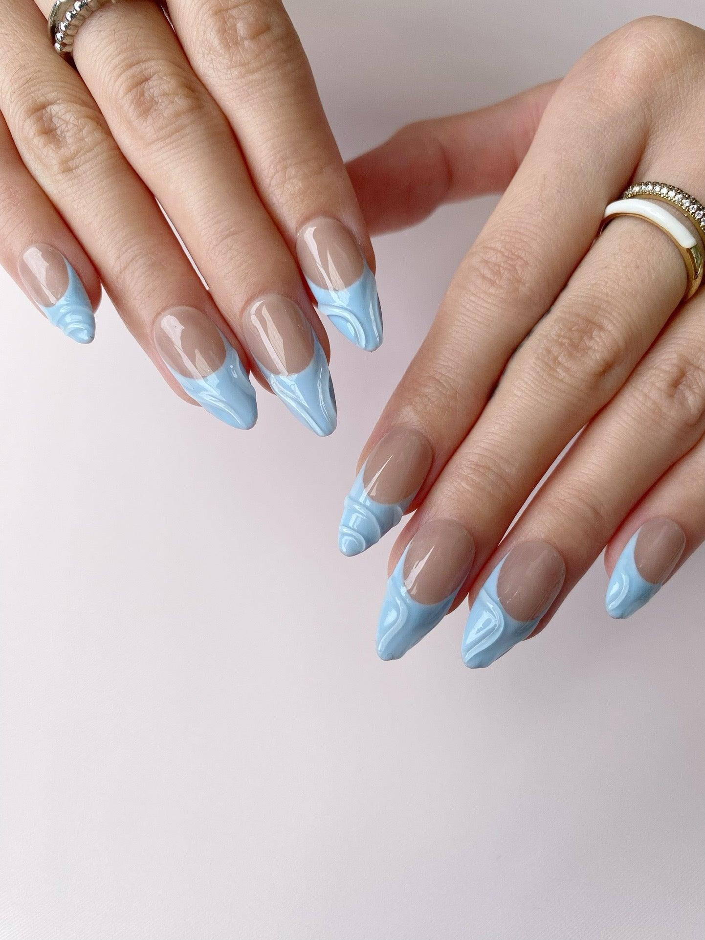Ice Dream - GO2NAIL MEDIUM ALMOND PressOnNails