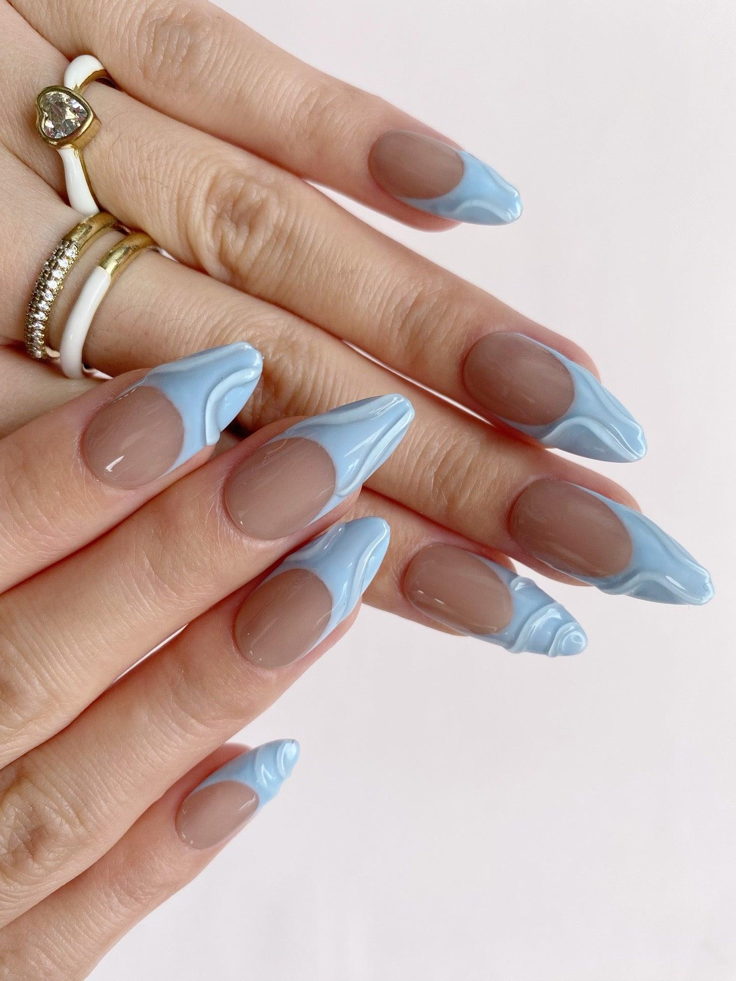 Ice Dream - GO2NAIL MEDIUM ALMOND PressOnNails