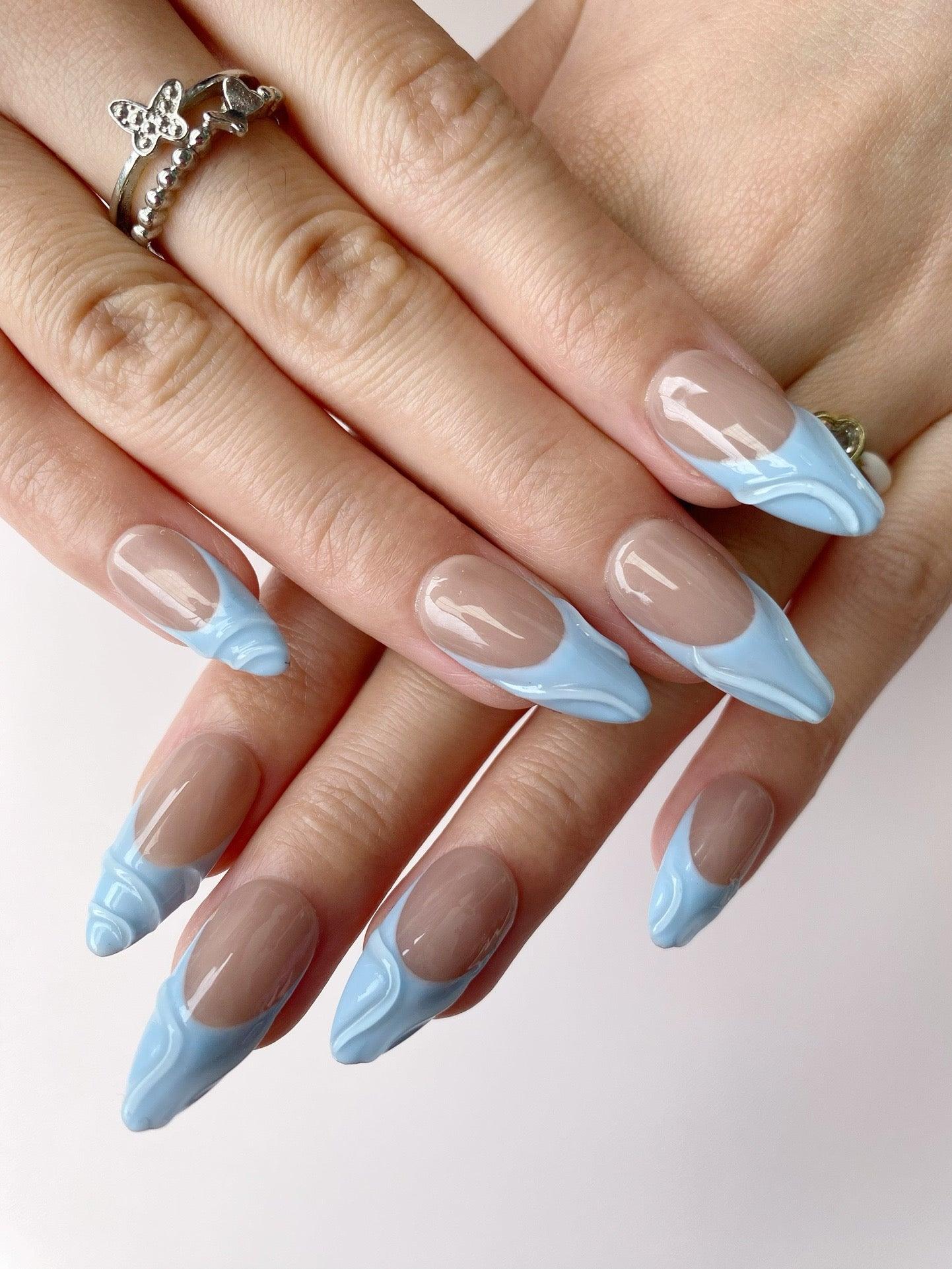Ice Dream - GO2NAIL MEDIUM ALMOND PressOnNails