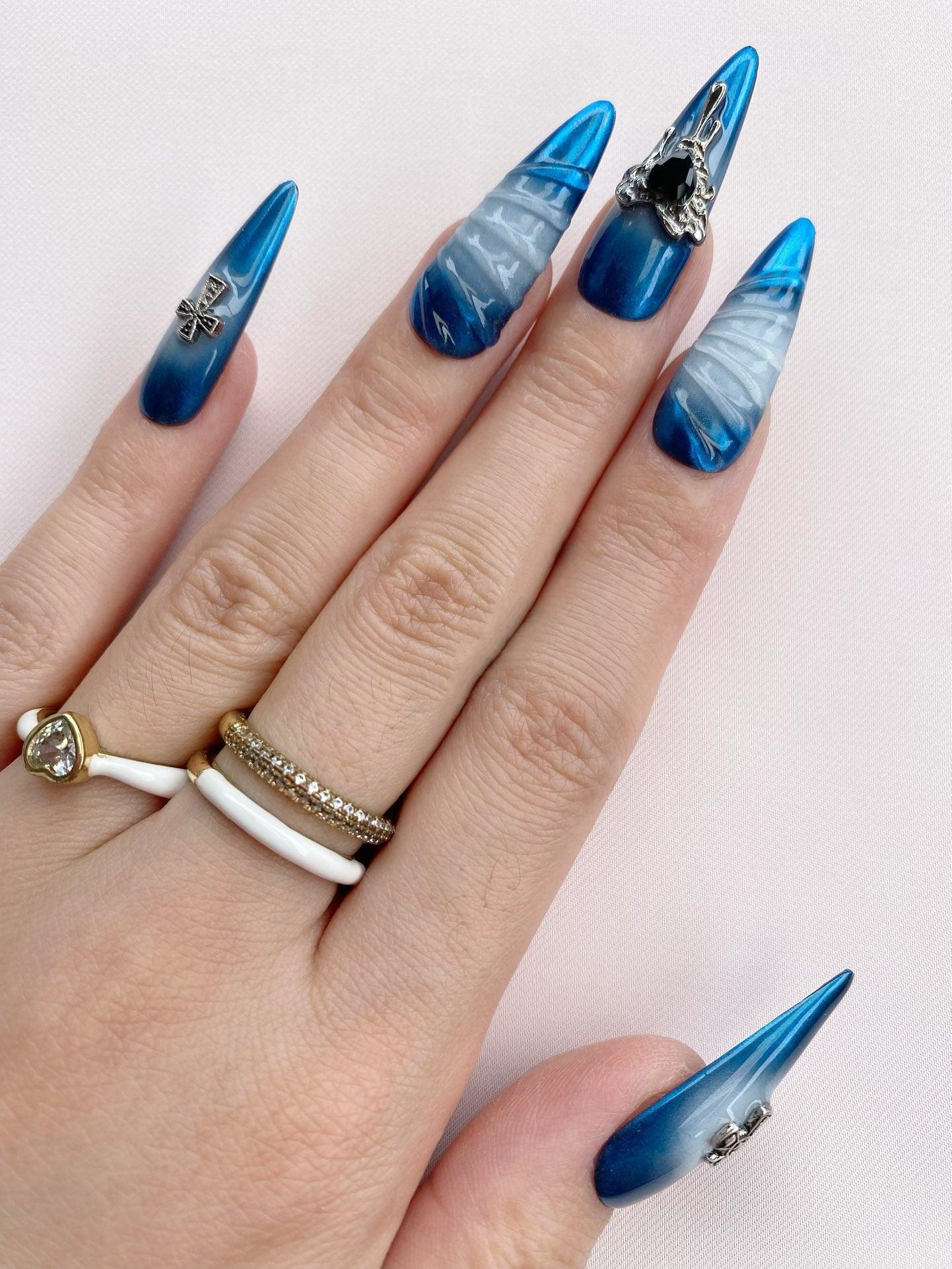 Midnight Dance - GO2NAIL LONG EXTRA LONG PressOnNails