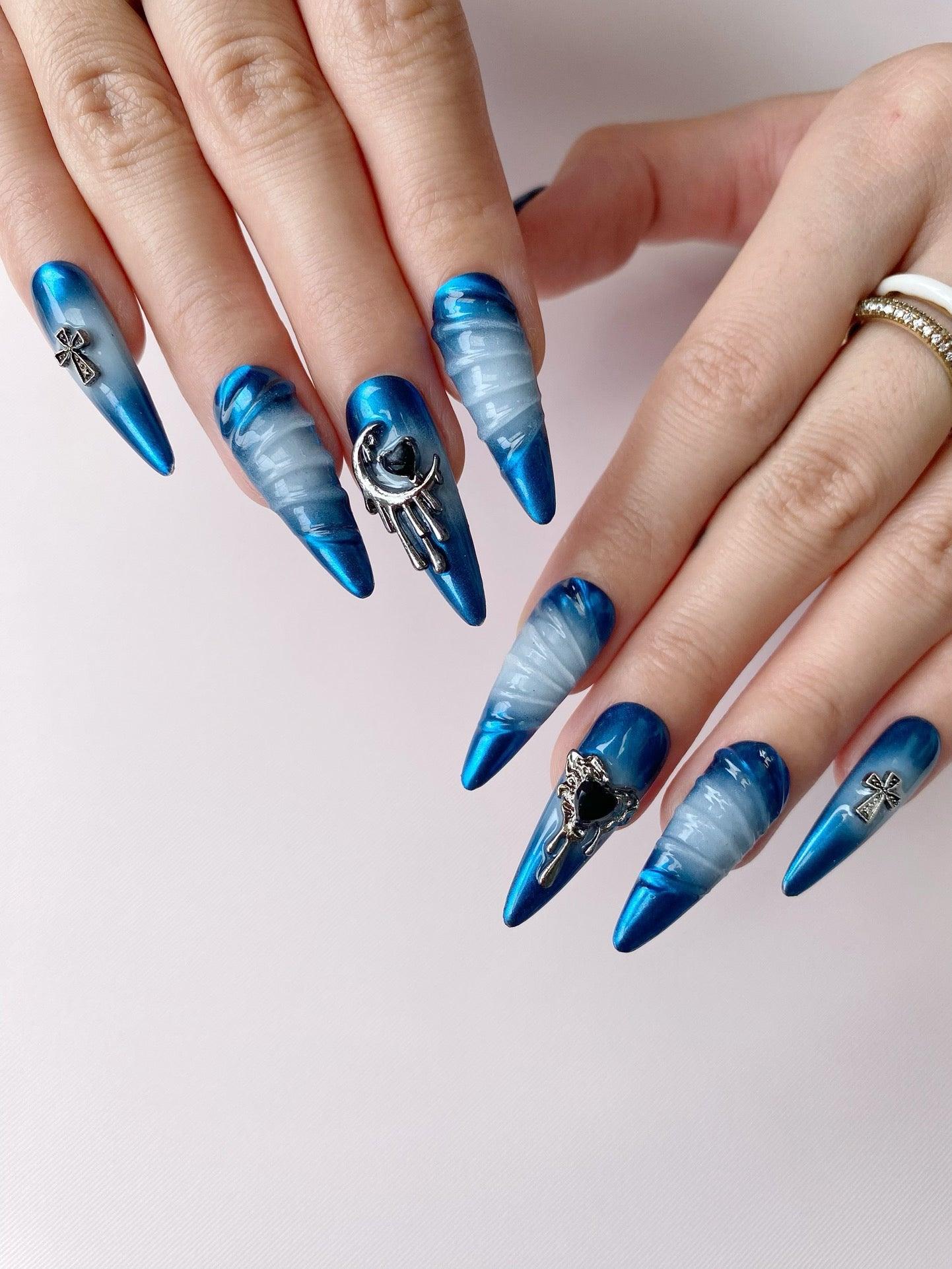 Midnight Dance - GO2NAIL LONG EXTRA LONG PressOnNails
