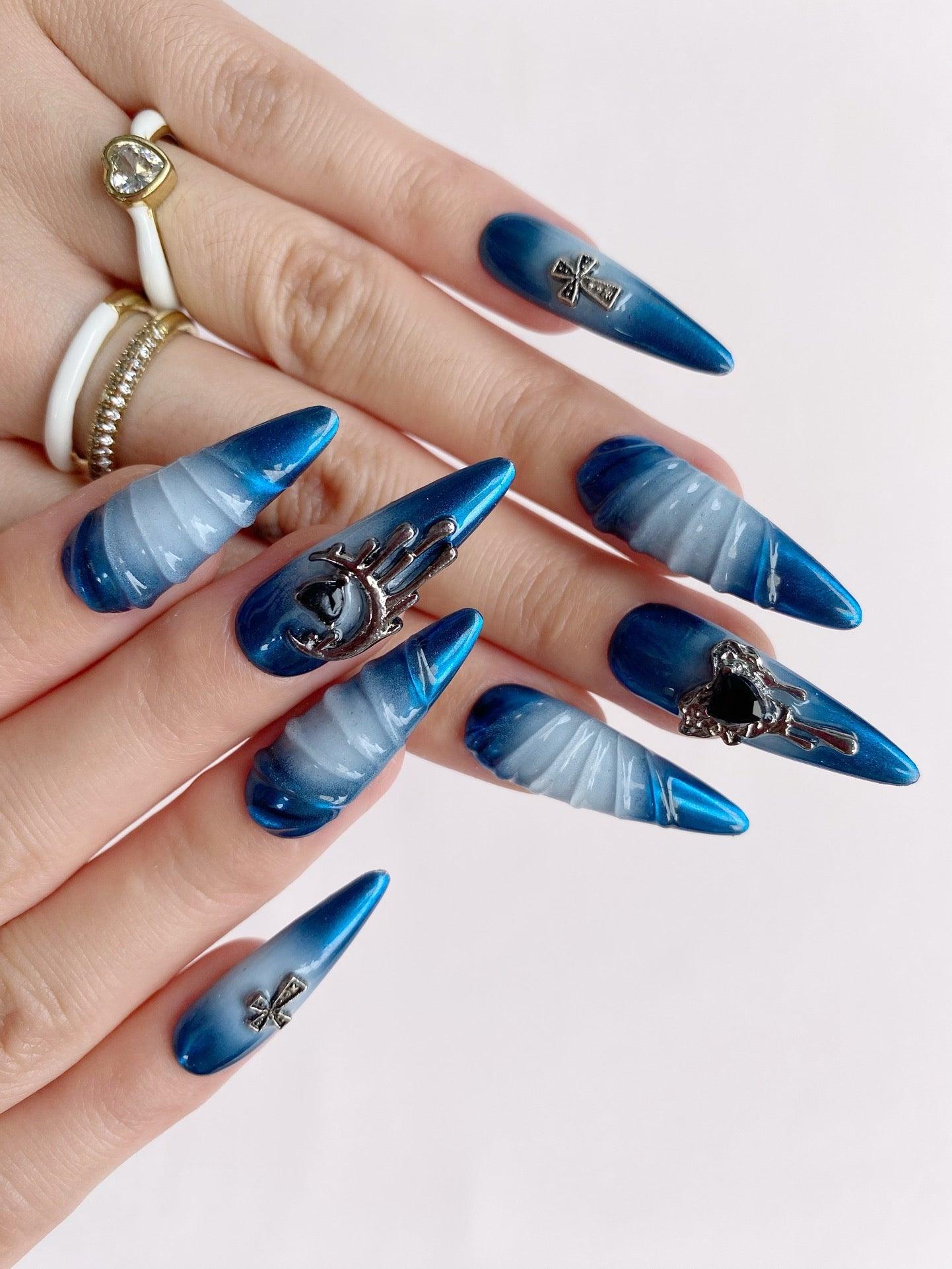 Midnight Dance - GO2NAIL LONG EXTRA LONG PressOnNails