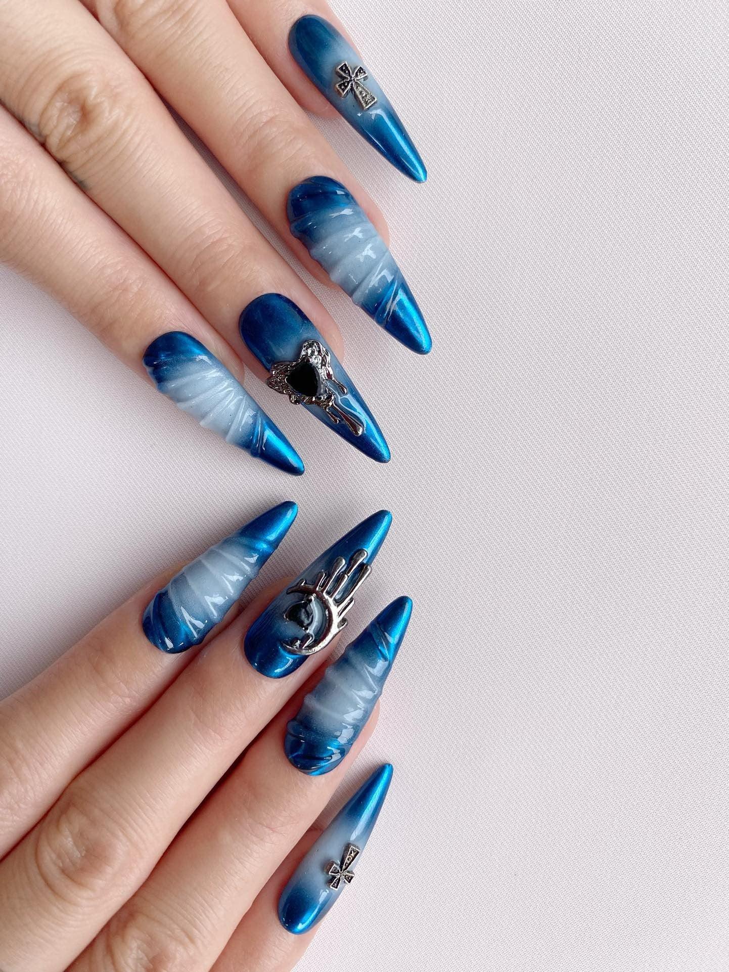 Midnight Dance - GO2NAIL LONG EXTRA LONG PressOnNails