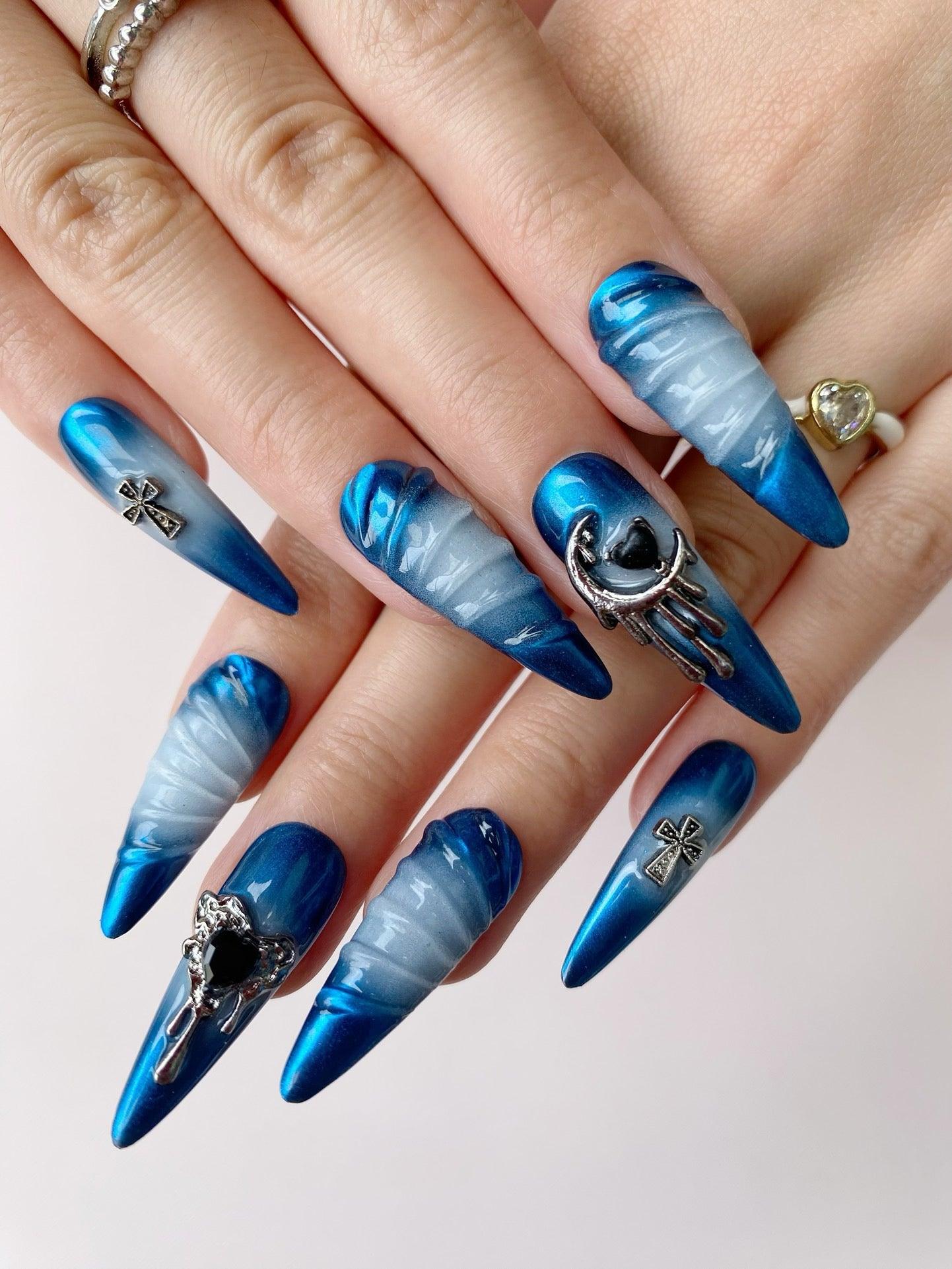 Midnight Dance - GO2NAIL LONG EXTRA LONG PressOnNails