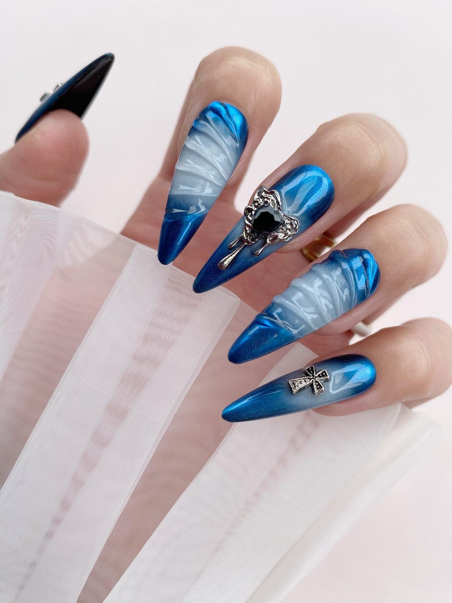 Midnight Dance - GO2NAIL LONG EXTRA LONG PressOnNails