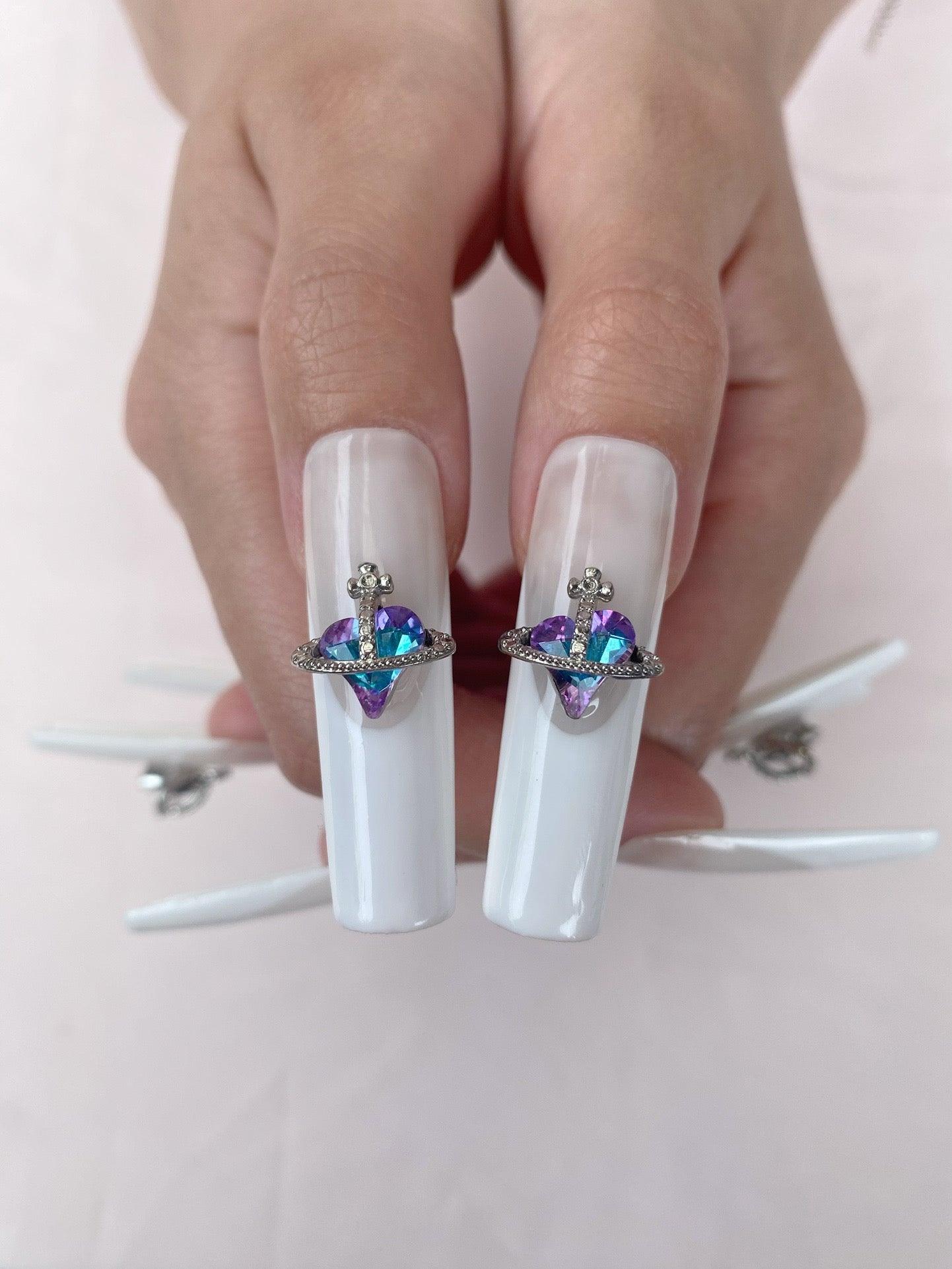 Nebula Love - GO2NAIL LONG COFFIN PressOnNails