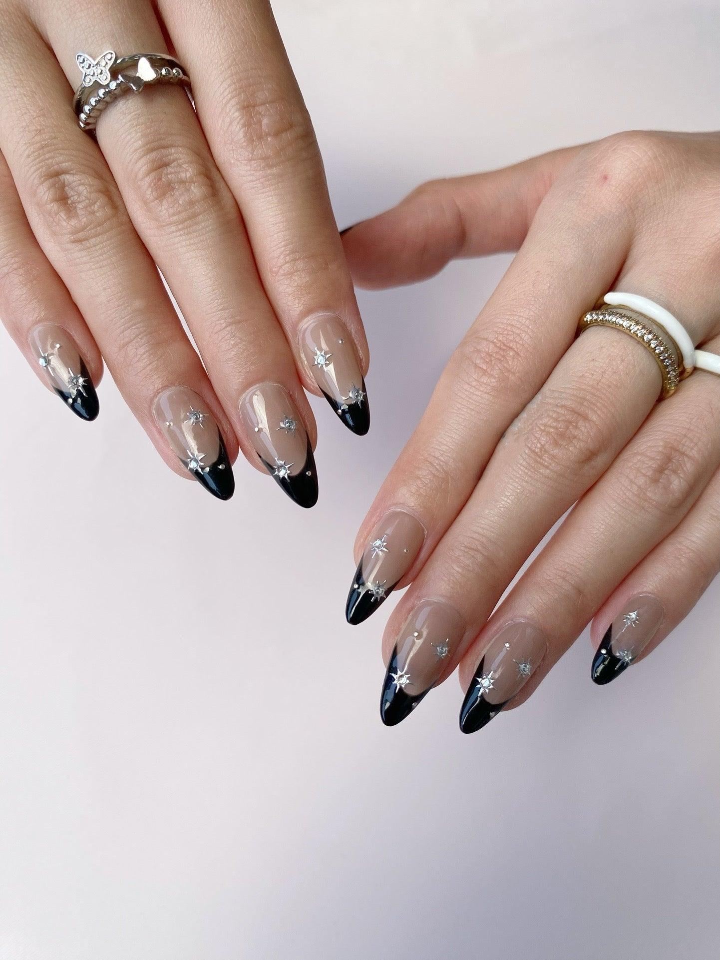 Night Star - GO2NAIL MEDIUM ALMOND PressOnNails