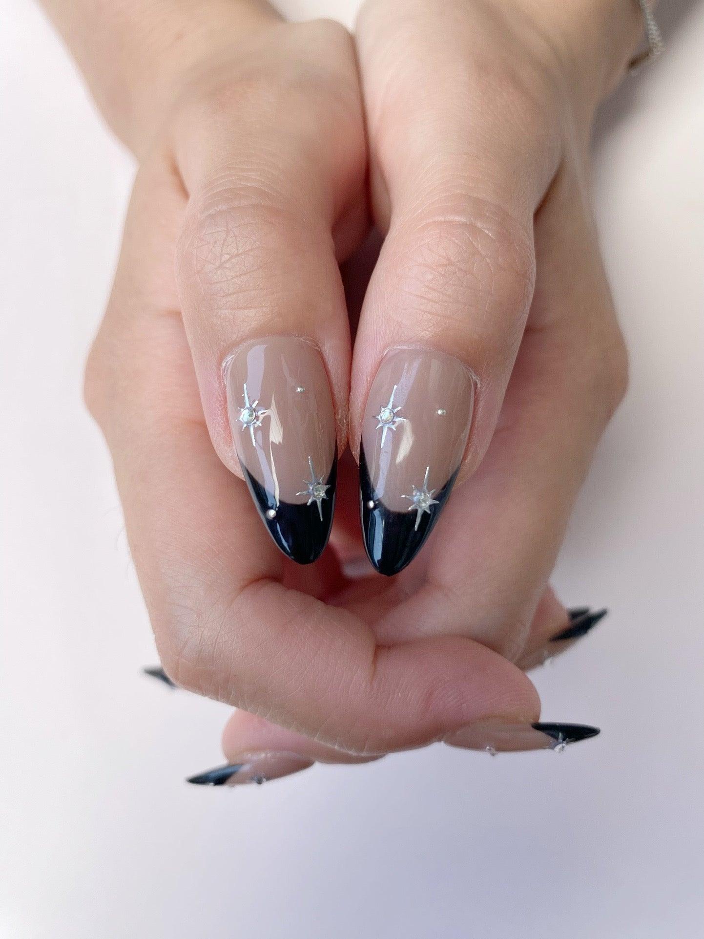 Night Star - GO2NAIL MEDIUM ALMOND PressOnNails