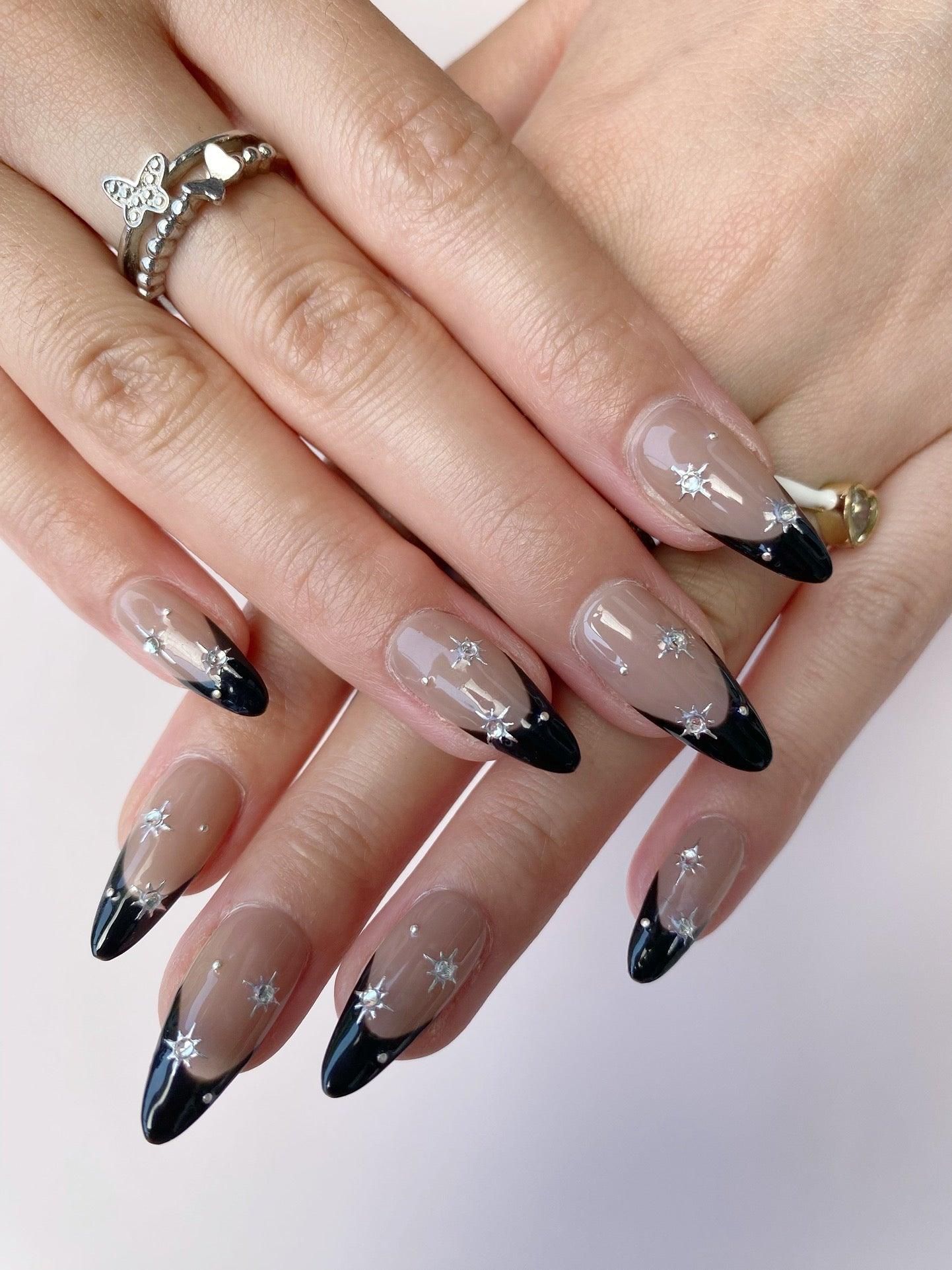 Night Star - GO2NAIL MEDIUM ALMOND PressOnNails