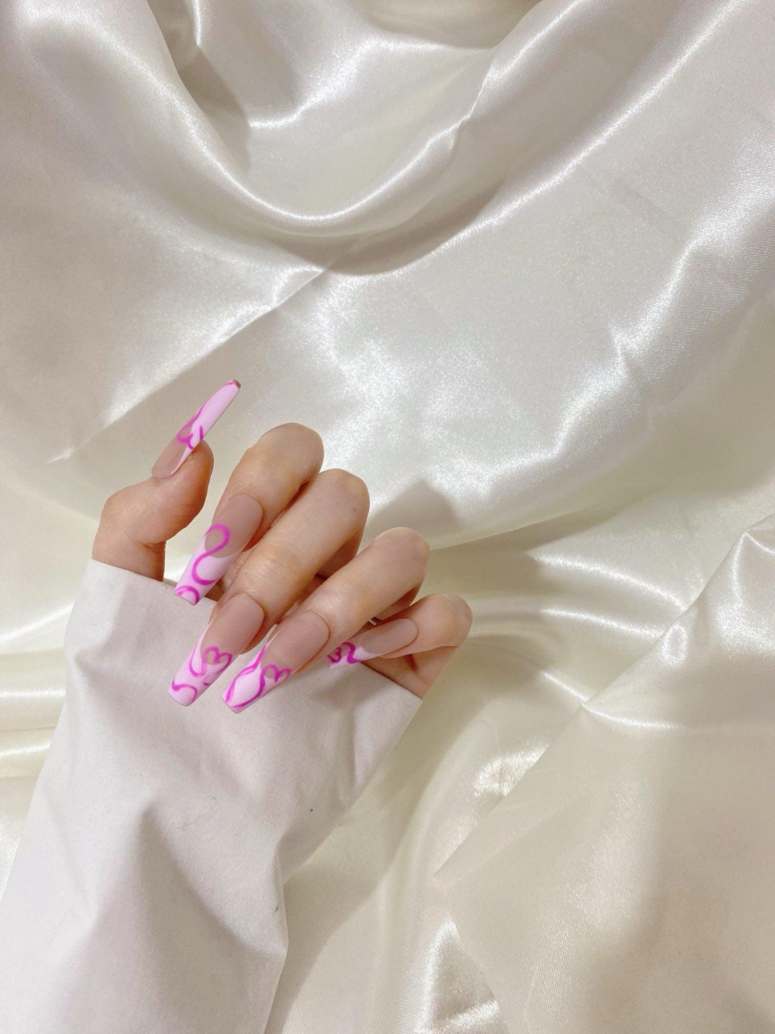 Pink Love - GO2NAIL LONG SQUARE PressOnNails