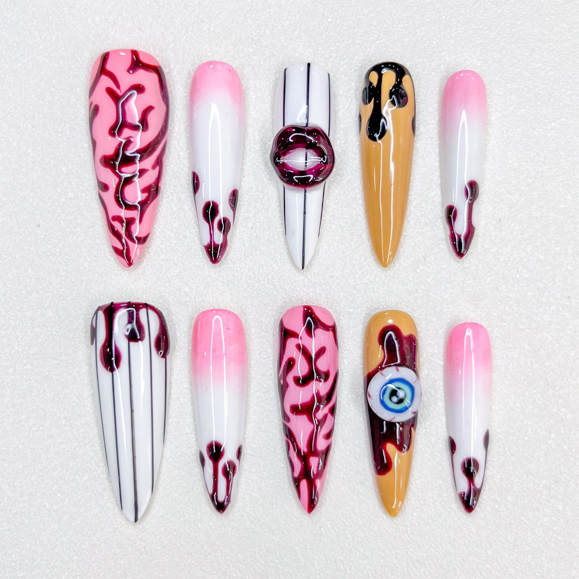 Scarlet Drip - GO2NAIL LONG STILETTO PressOnNails