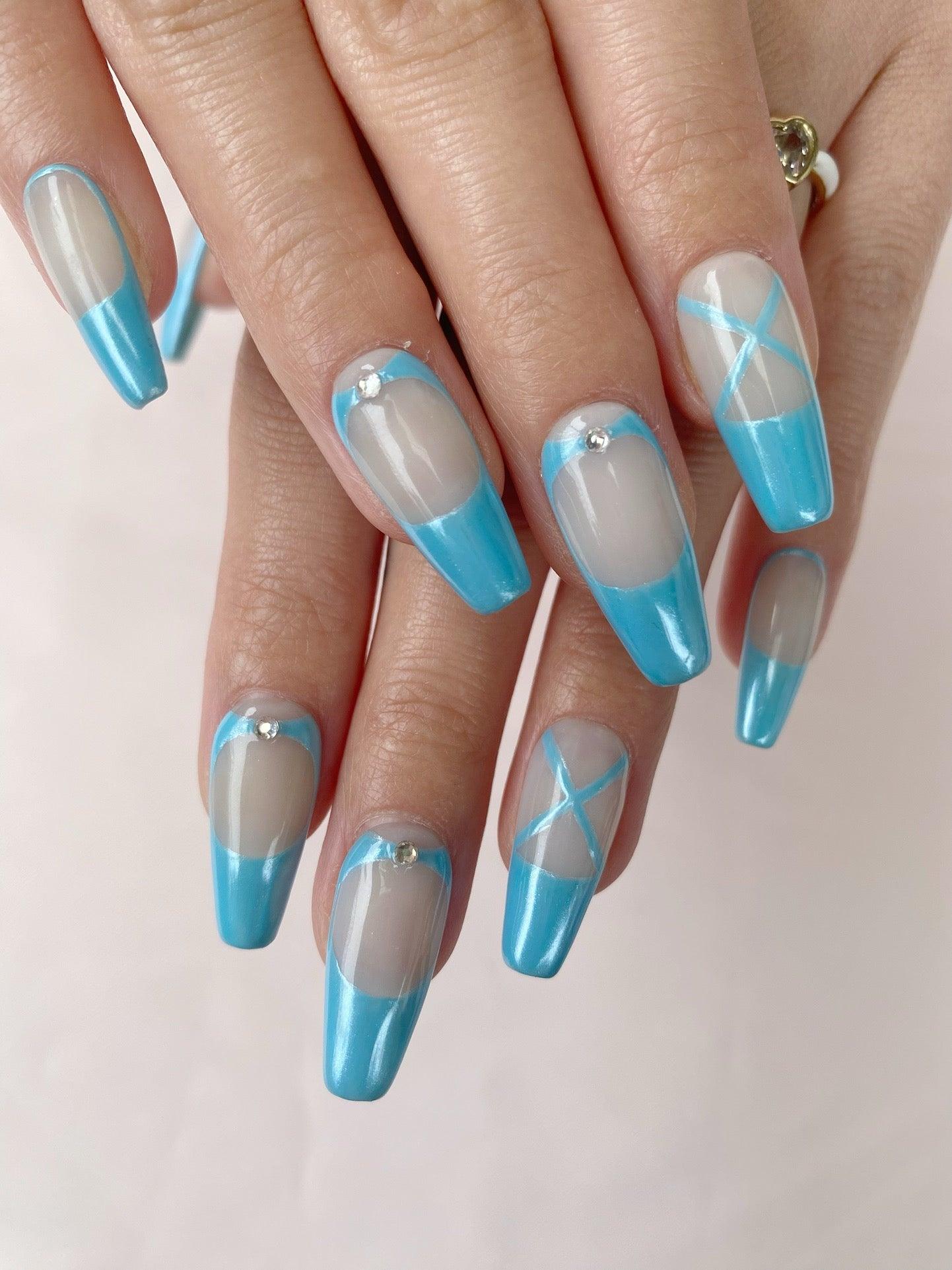 Sky Dance - GO2NAIL LONG SQUARE PressOnNails
