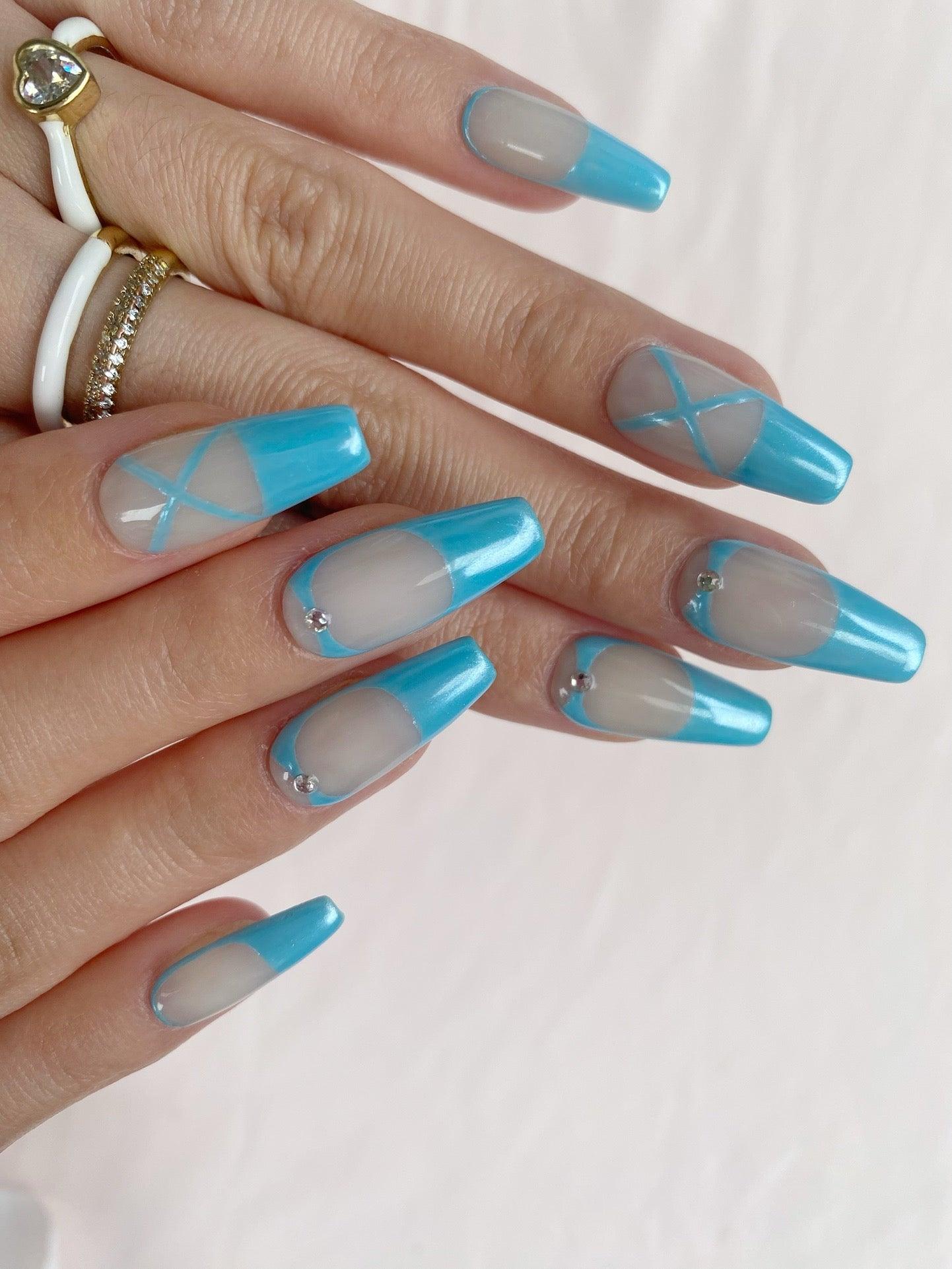 Sky Dance - GO2NAIL LONG SQUARE PressOnNails