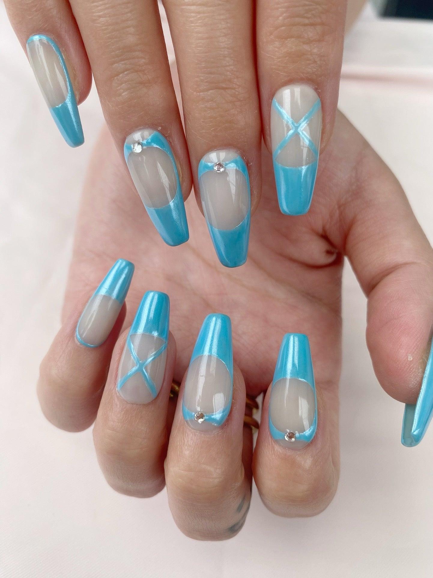 Sky Dance - GO2NAIL LONG SQUARE PressOnNails