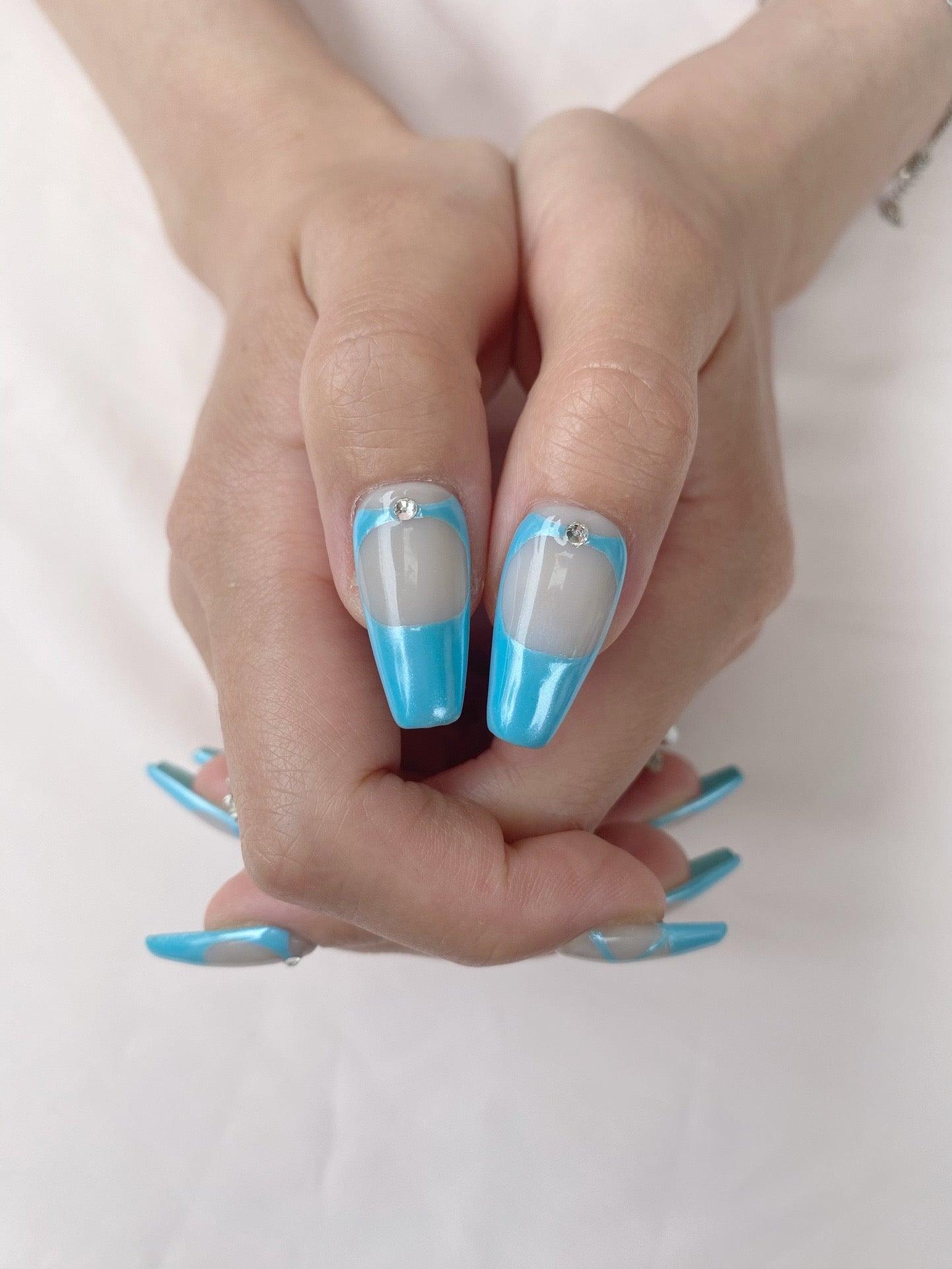 Sky Dance - GO2NAIL LONG SQUARE PressOnNails