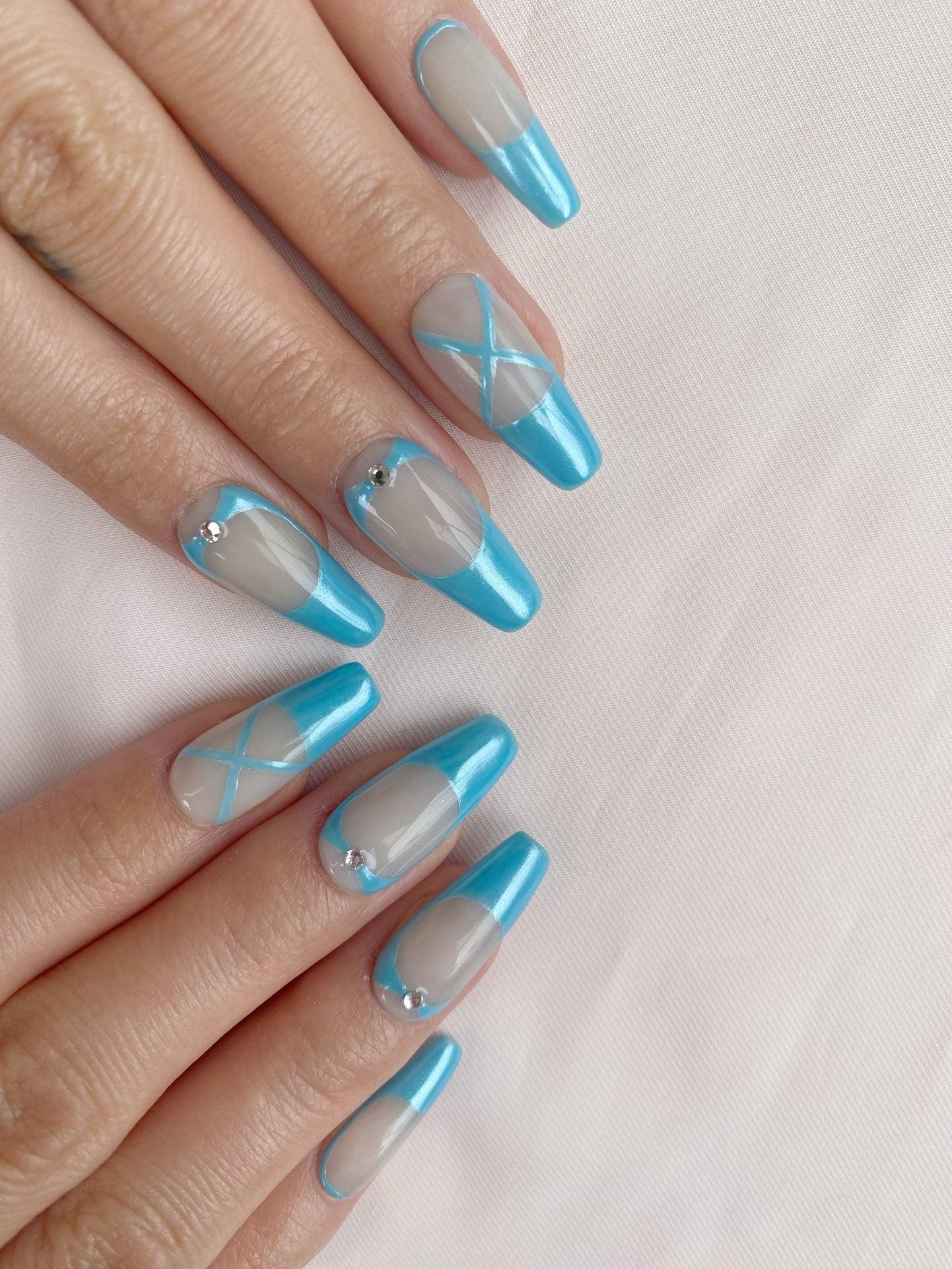 Sky Dance - GO2NAIL LONG SQUARE PressOnNails
