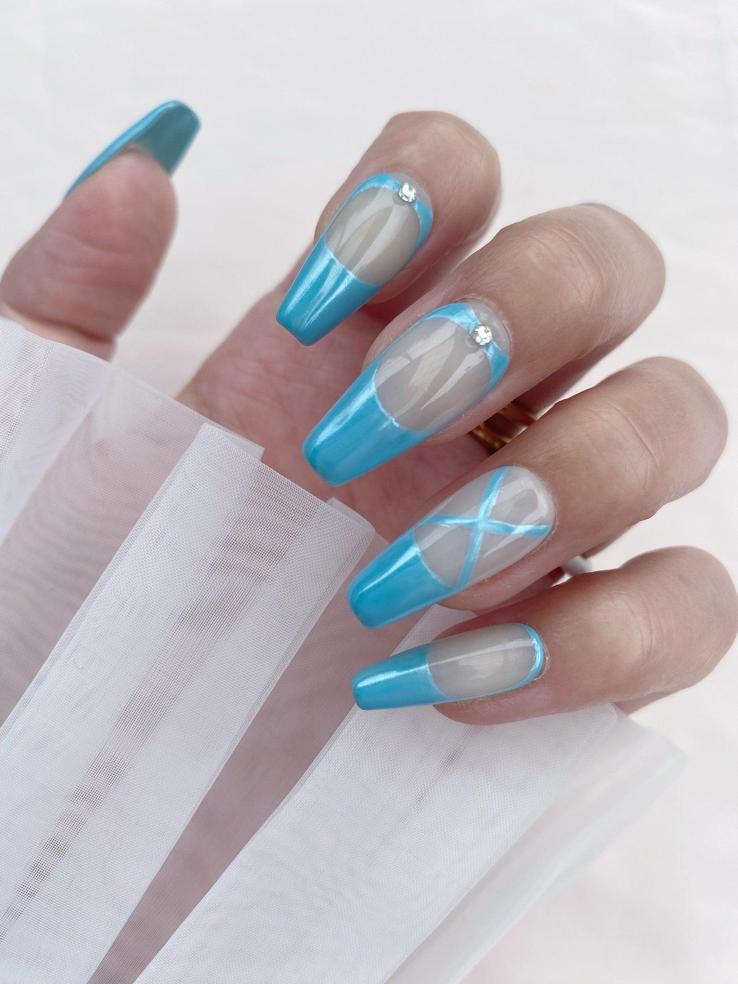 Sky Dance - GO2NAIL LONG SQUARE PressOnNails