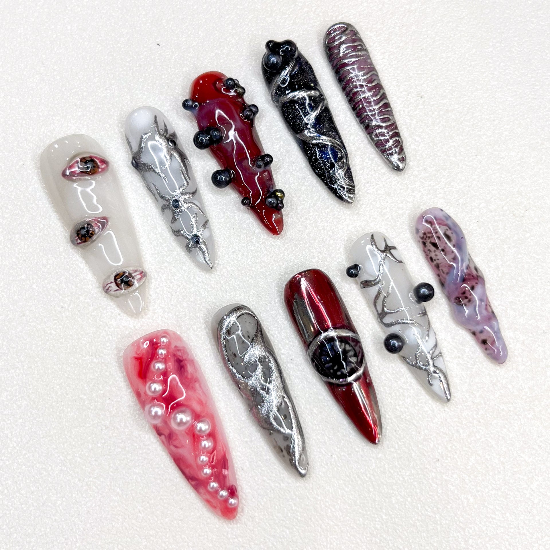 Spooky Shadows - GO2NAIL EXTRA LONG STILETTO PressOnNails