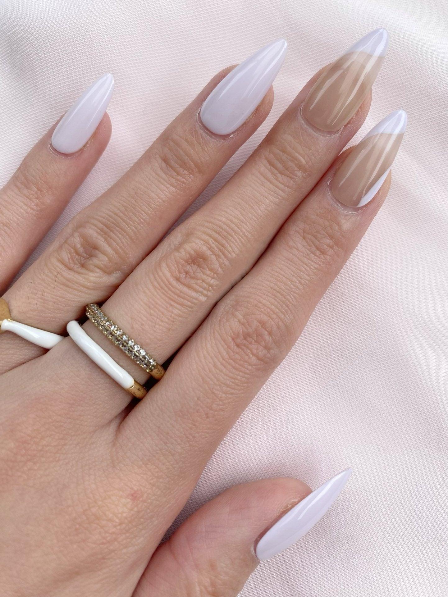 Frosted Sage - GO2NAIL  LONG STILETTO PressOnNails